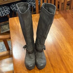 Miz Mooz Charcoal Knee Boots